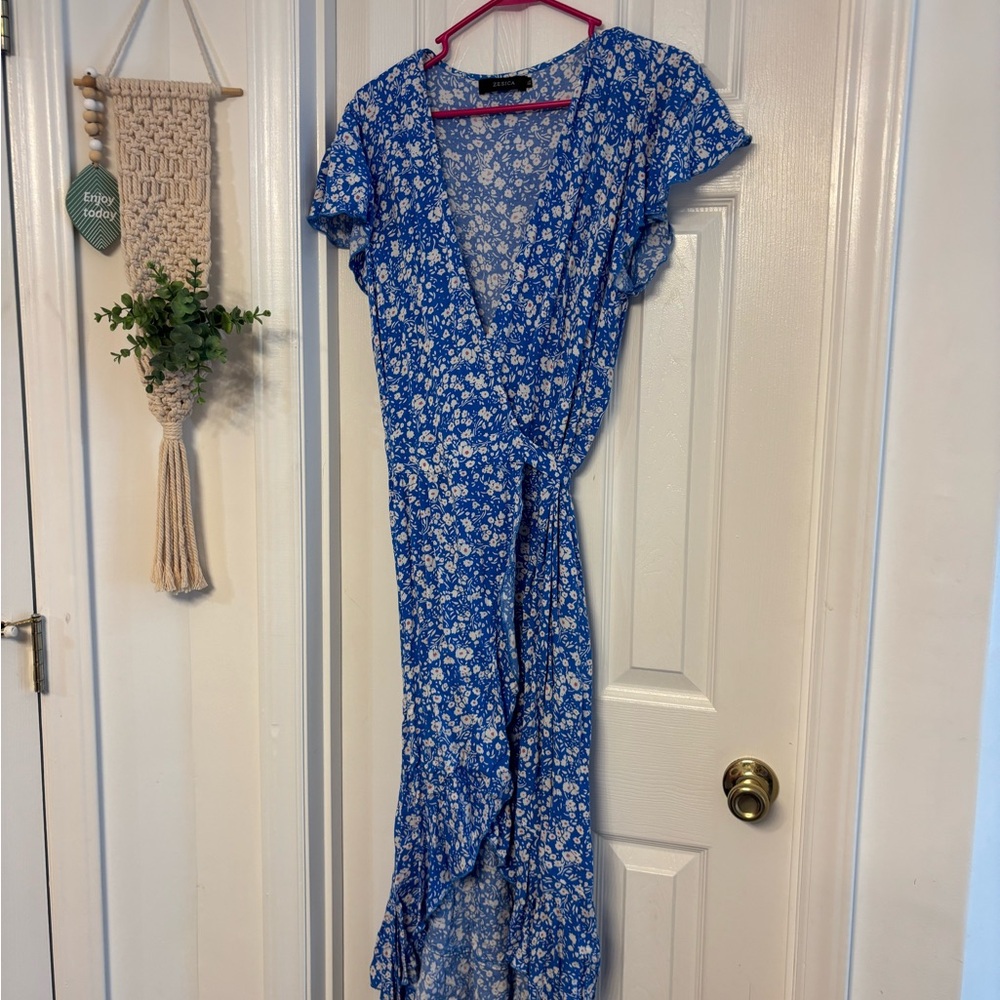 Target Blue and White High Low Dress